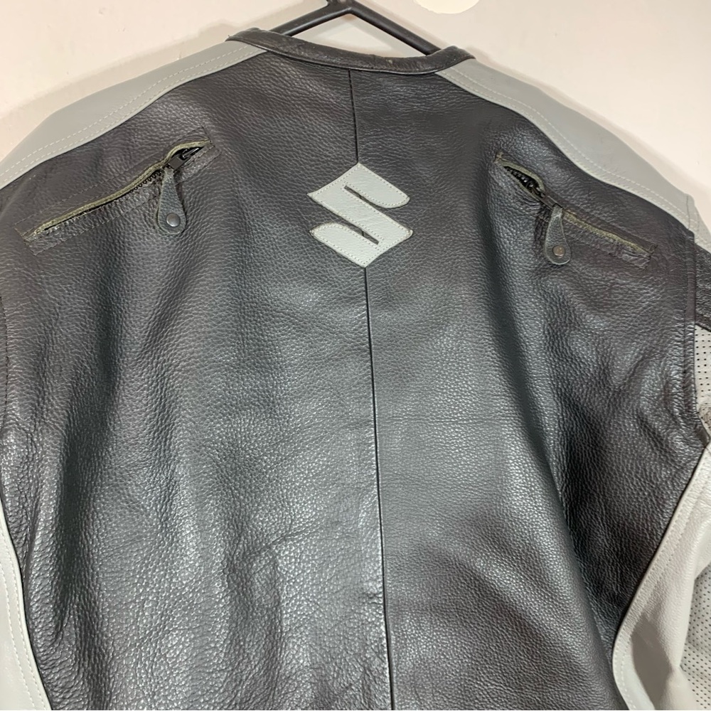 Vintage Y2K Suzuki motorcycle leather jacket - Picture 7 of 11